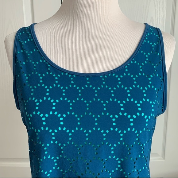 NWOT Title 9 Laser Cutout Athletic Dress in Teal - Picture 4 of 13